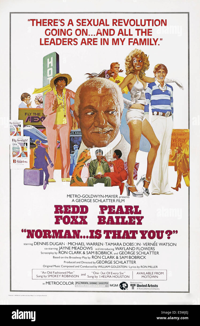 NORMAN... IS THAT YOU?, US poster art, from left: Pearl Bailey, Redd Foxx, Tamara Dobson, Dennis Dugan, 1976 Stock Photo