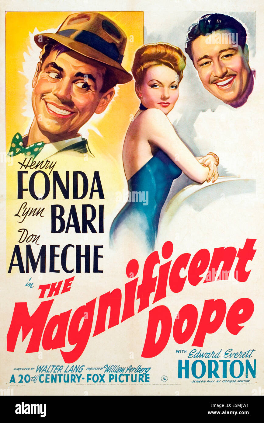 THE MAGNIFICENT DOPE, Henry Fonda, Lynn Bari, Don Ameche, 1942. TM & Copyright © 20th Century Fox Film Corp./courtesy Everett Stock Photo