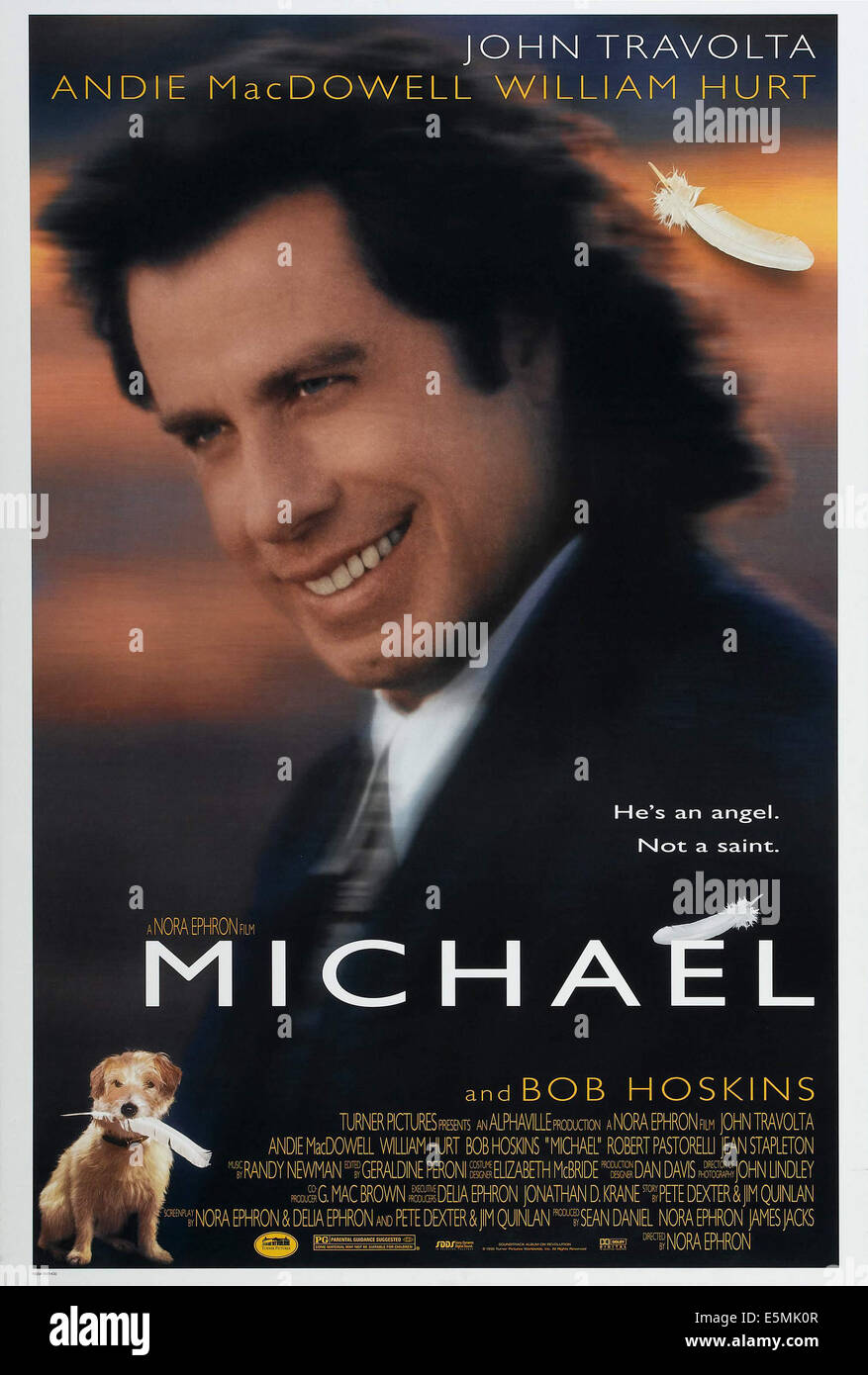 MICHAEL, US poster art, John Travolta, 1996. ©New Line/courtesy Everett Collection Stock Photo