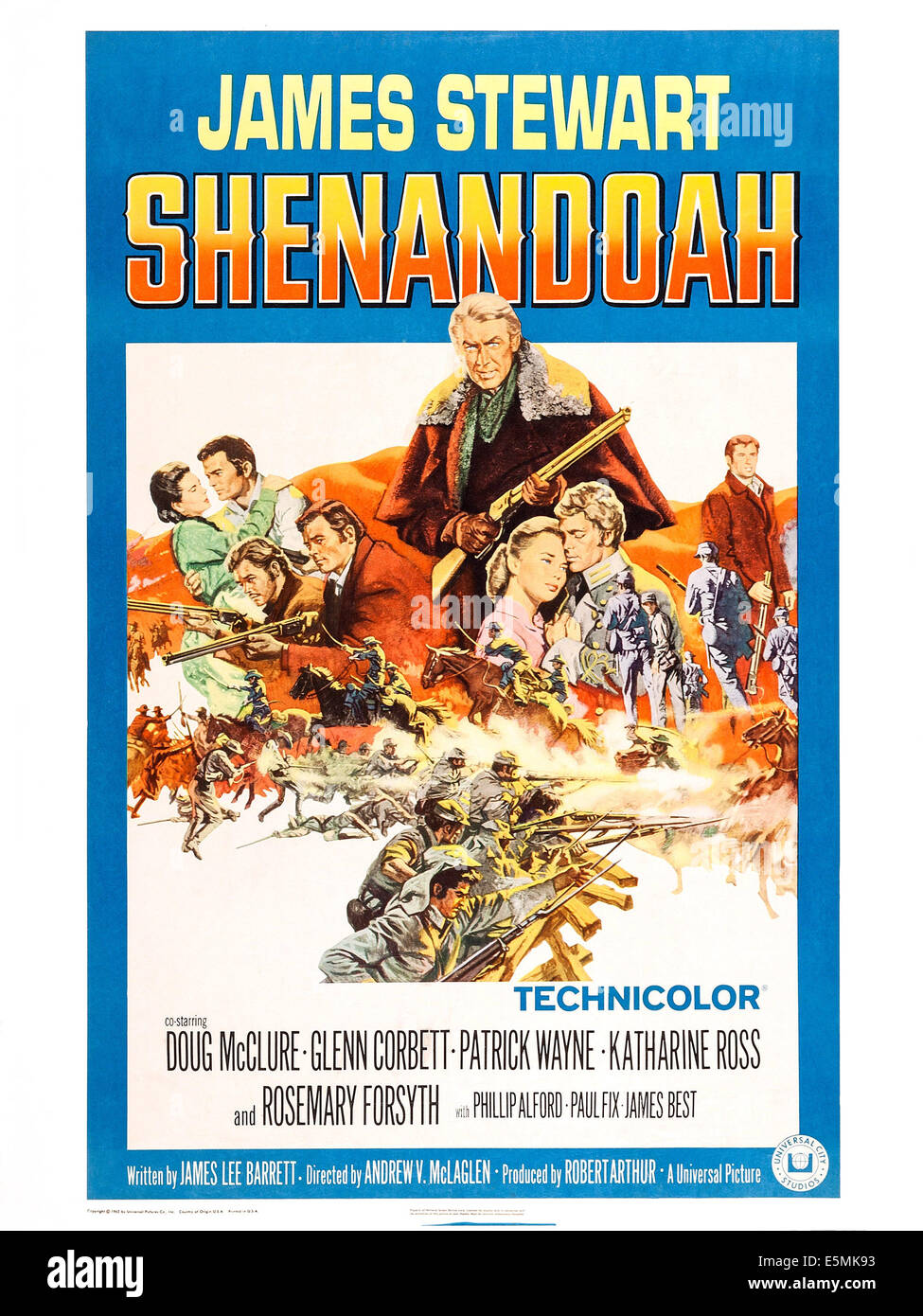 SHENANDOAH, US poster, James Stewart, 1965 Stock Photo Alamy