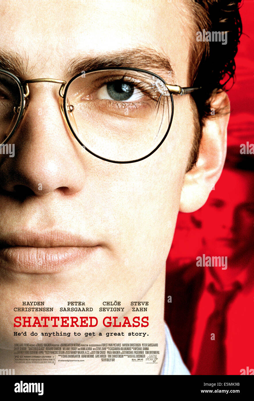 SHATTERED GLASS, Hayden Christensen, 2003, (c) Lions Gate/courtesy Everett Collection Stock Photo
