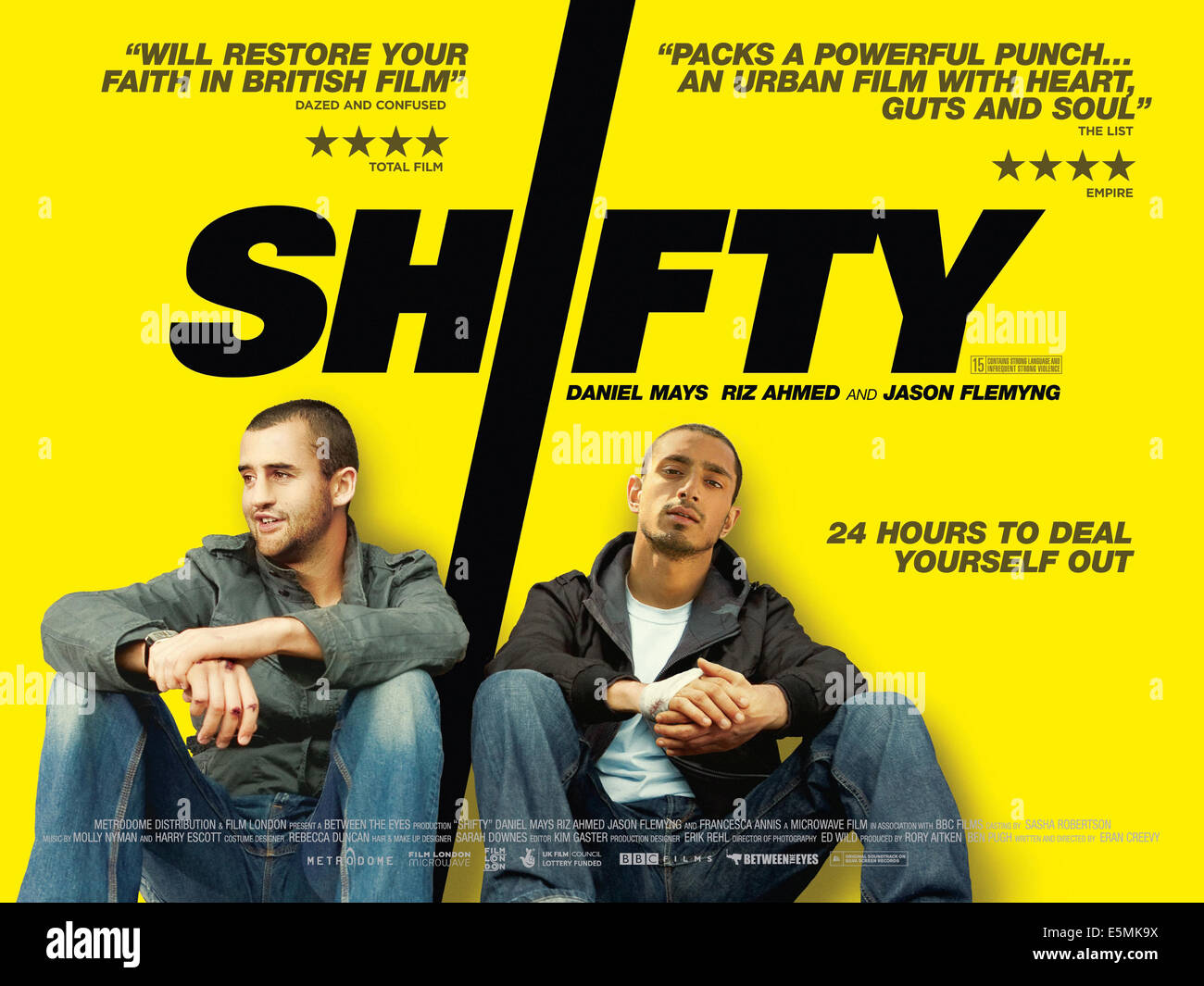 SHIFTY, British poster art, Daniel Mays, Riz Ahmed, 2008. ©Breaking Glass Pictures/Courtesy Everett Collection Stock Photo