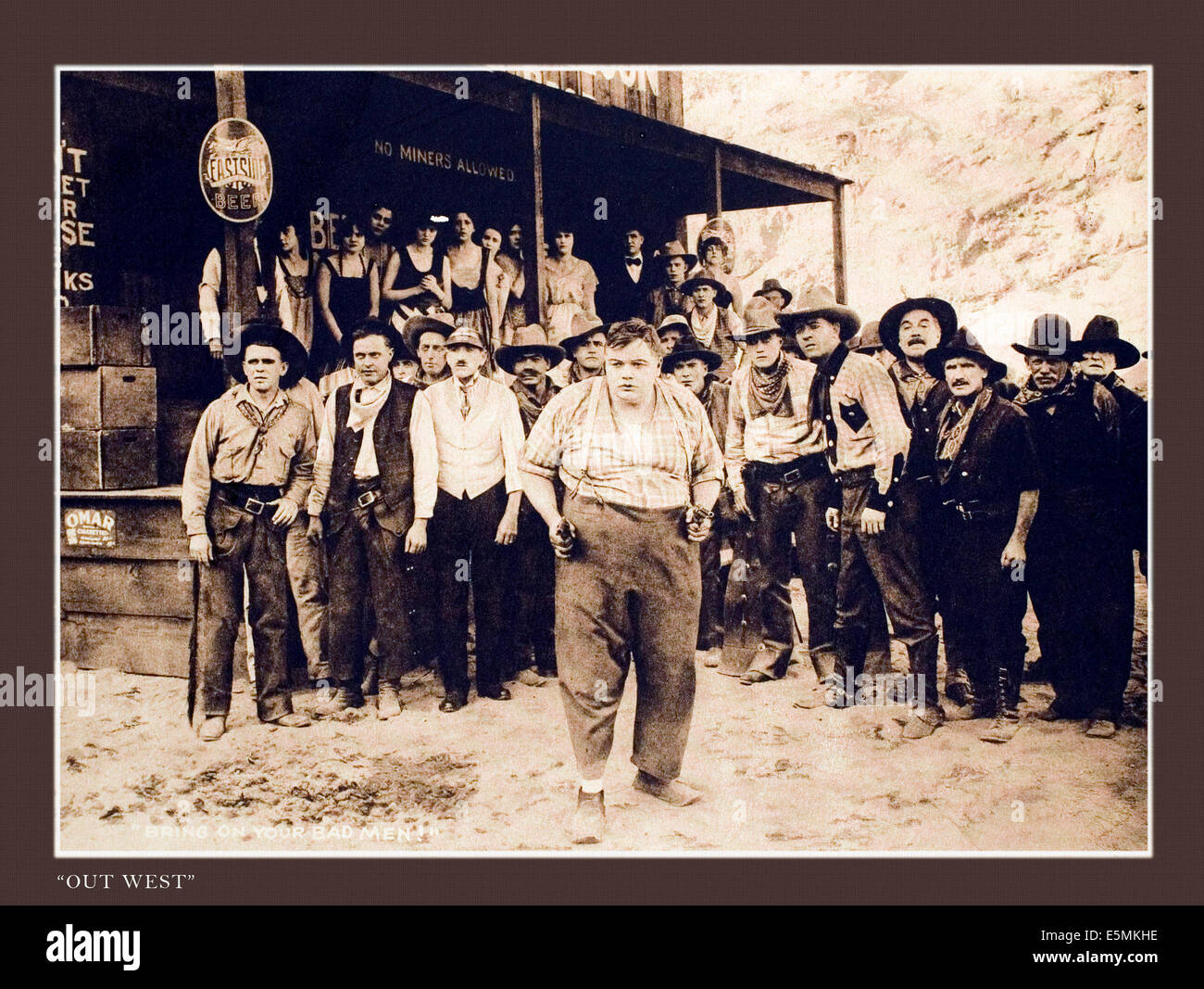 OUT WEST, Roscoe 'Fatty' Arbuckle, 1918. Stock Photo
