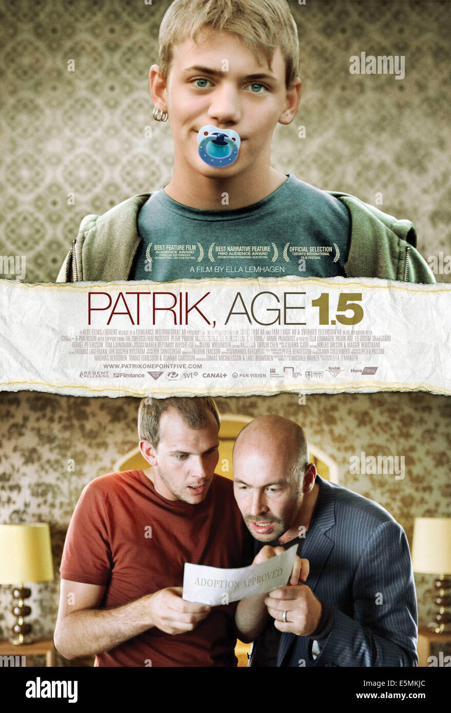 PATRIK, AGE 1.5, (aka PATRIK 1.5), US poster art, top: Tom Ljungman; bottom from left: Gustaf Skarsgard, Torkel Petersson, Stock Photo