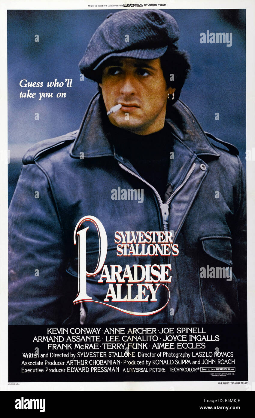 PARADISE ALLEY, poster art, Sylvester Stallone, 1978, ©Universal Pictures/courtesy Everett Collection Stock Photo