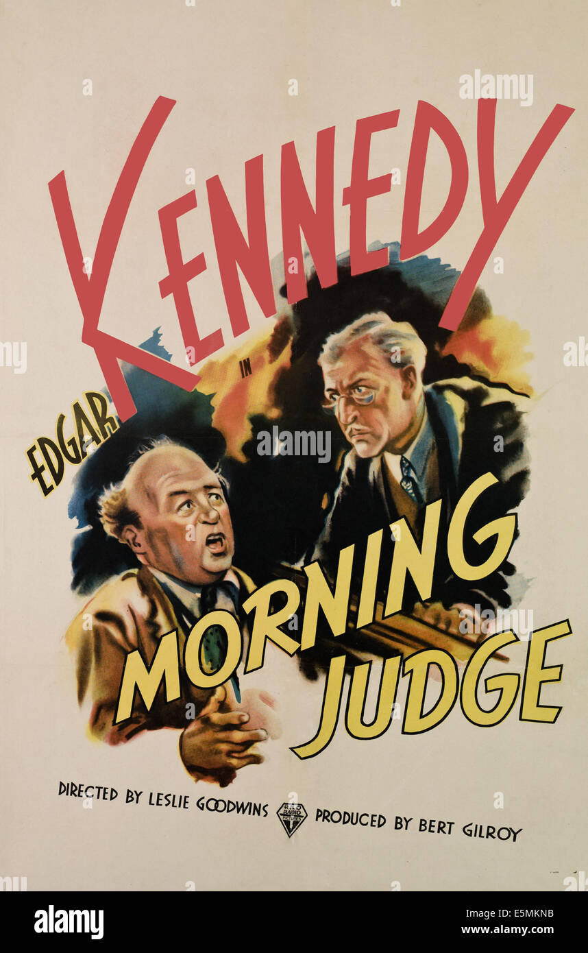 MORNING JUDGE, from left, Edgar Kennedy, George Irving, 1937 Stock Photo