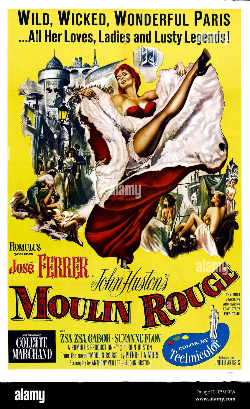 MOULIN ROUGE, poster art, 1952 Stock Photo Alamy