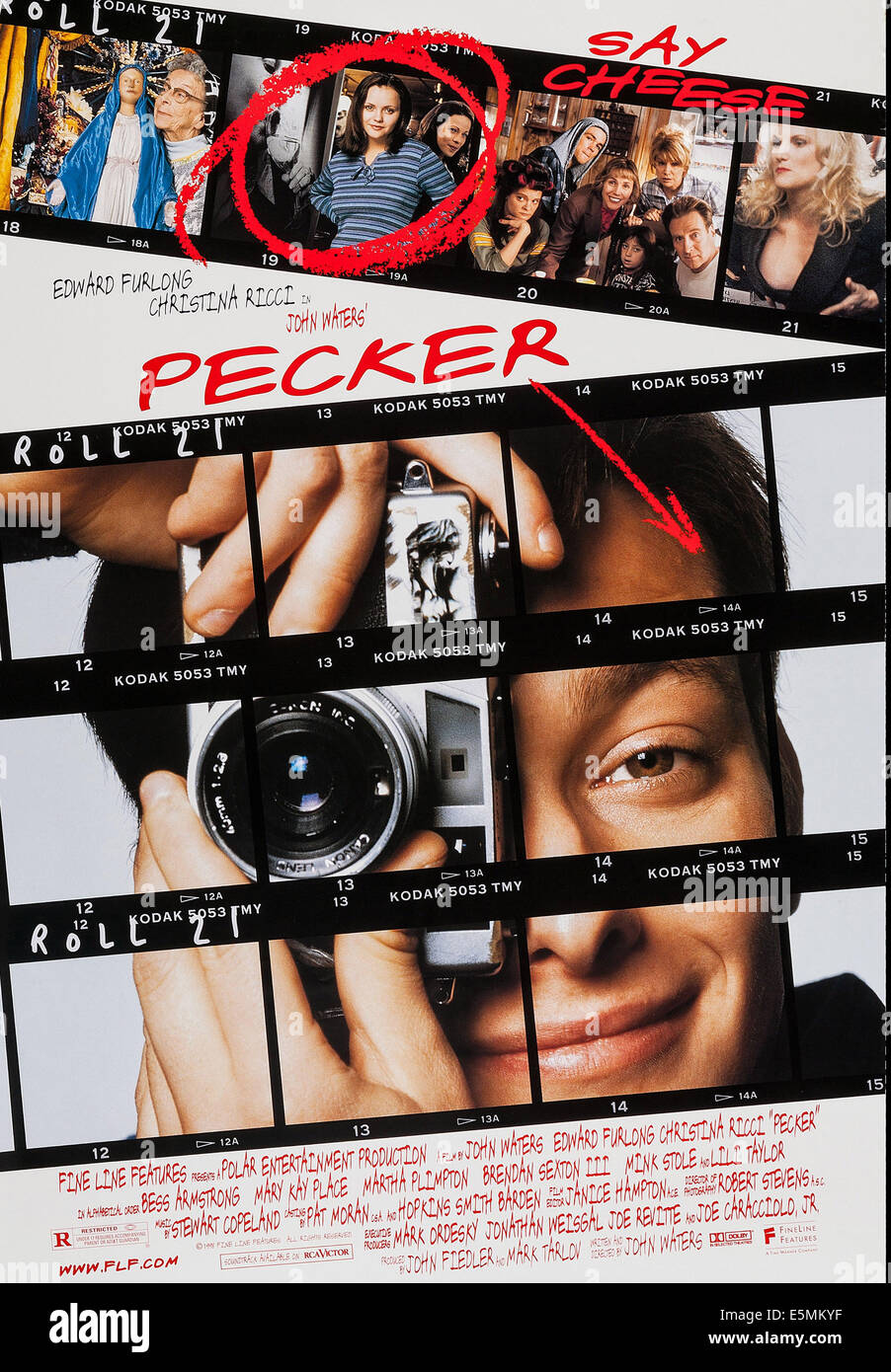 PECKER, US poster art, Edward Furlong, 1998, © Fine Line Features