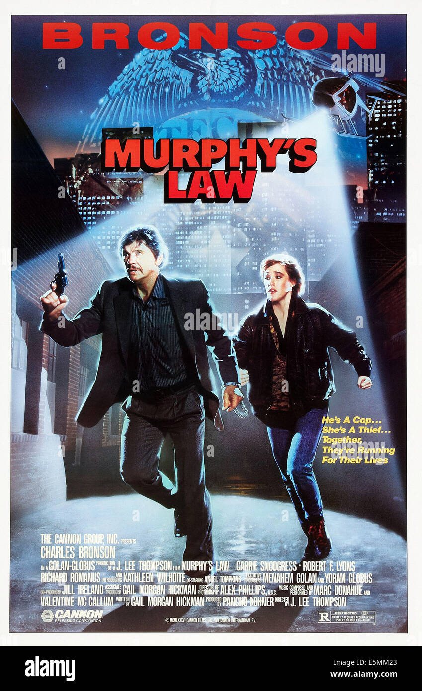MURPHY’S LAW, US poster, from left: Charles Bronson, Kathleen Wilhoite