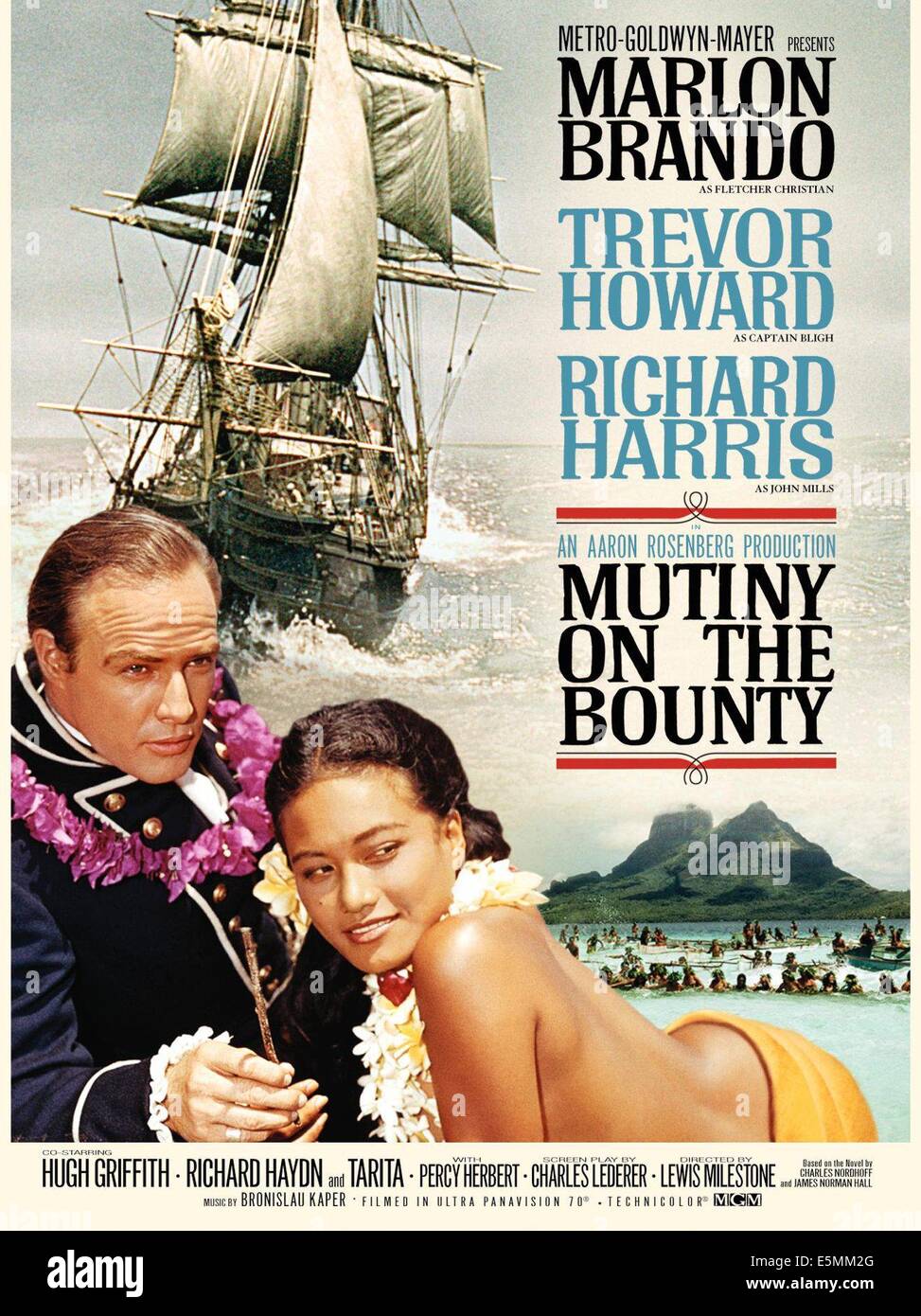 MUTINY ON THE BOUNTY From Left Marlon Brando Tarita 1962 Stock mutiny-on-the-bounty-from-left-marlon-brando-tarita-1962-stock