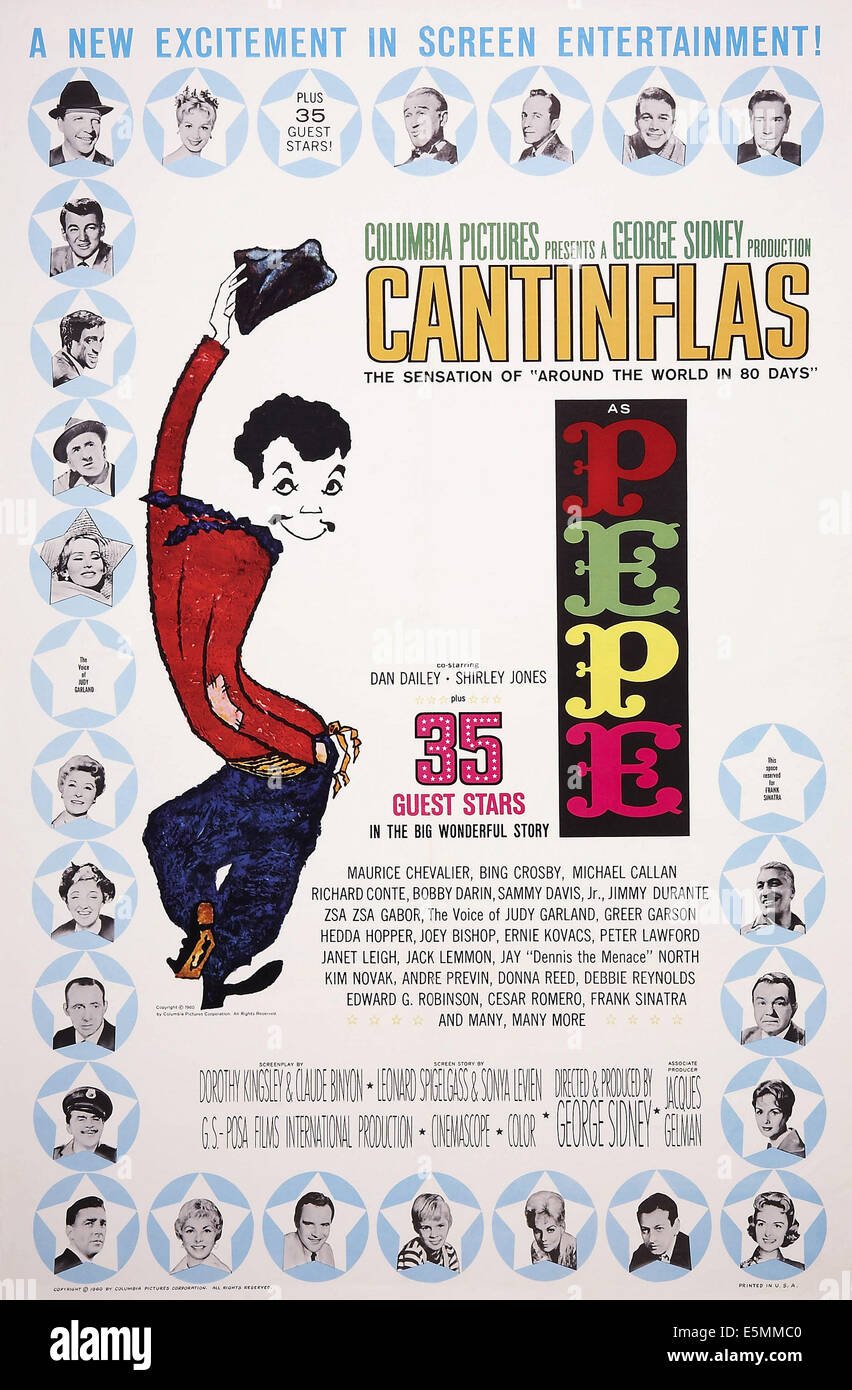 PEPE, US poster, cantinflas, 1960 Stock Photo
