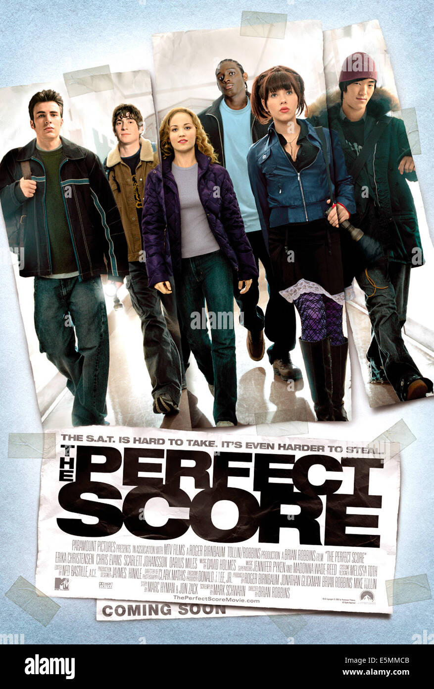 THE PERFECT SCORE, Chris Evans, Bryan Greenberg, Erika Christensen, Darius Miles, Scarlett Johansson, Leonardo Nam, 2004, (c) Stock Photo