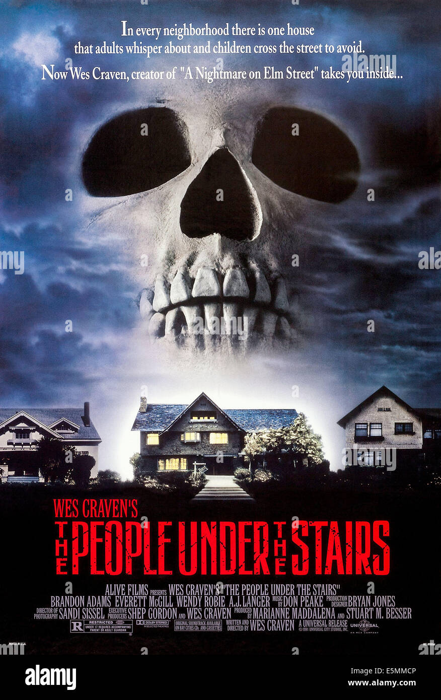 THE PEOPLE UNDER THE STAIRS, US poster art, 1991, ©Universal Pictures/courtesy Everett Collection Stock Photo