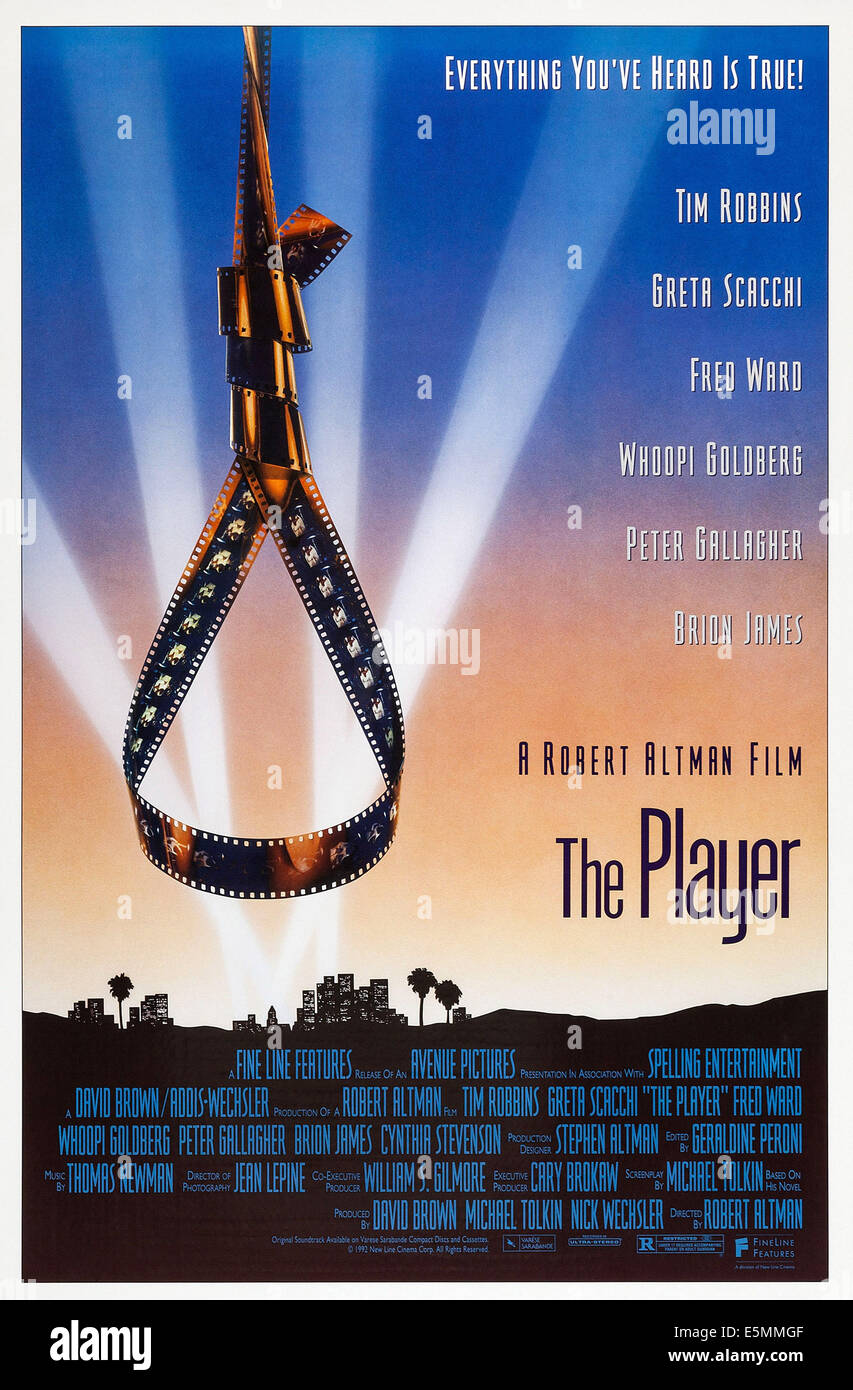 THE PLAYER, US poster art, 1992, ©Fine Line Features/courtesy Everett
