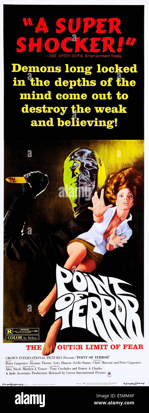 POINT OF TERROR, US poster, 1973 Stock Photo
