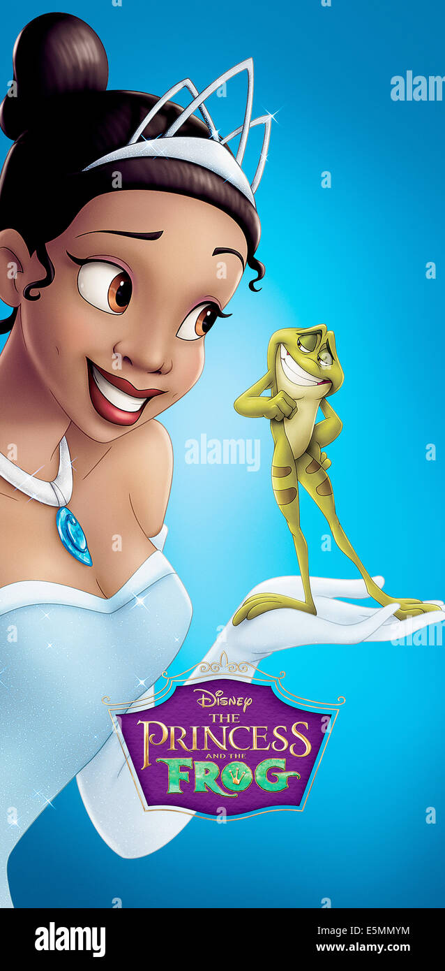 THE PRINCESS AND THE FROG, from left: Princess Tiana (voice: Anika Noni Rose), Frog Naveen (voice: Bruno Campos), 2009. ©Walt Stock Photo