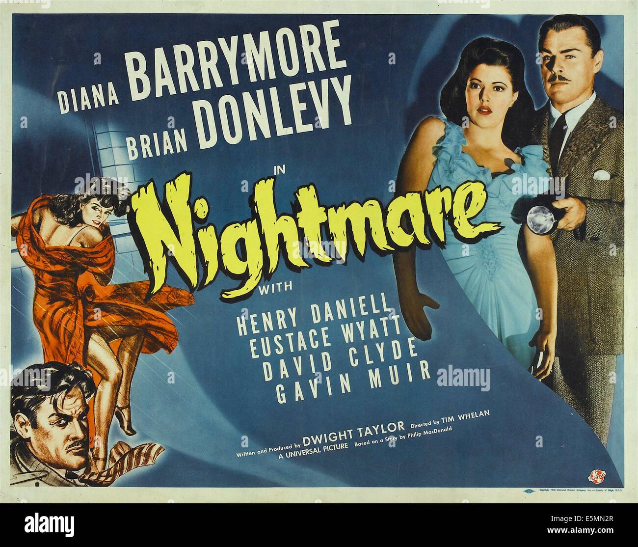 NIGHTMARE, right from left: Diana Barrymore, Brian Donlevy, 1942. Stock Photo
