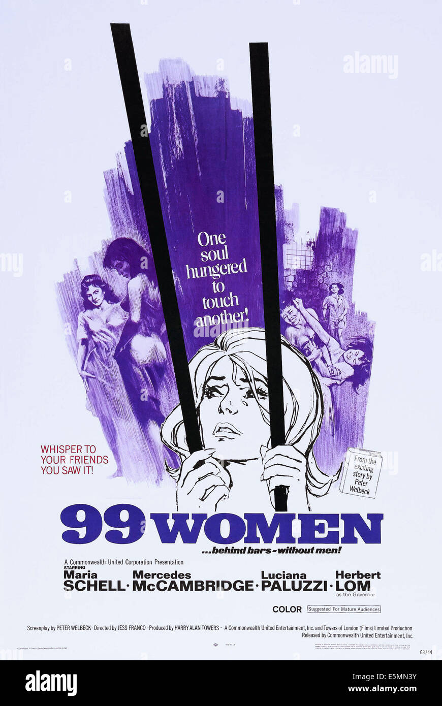 99 WOMEN, (aka DER HEISSE TOD), US poster, 1969 Stock Photo