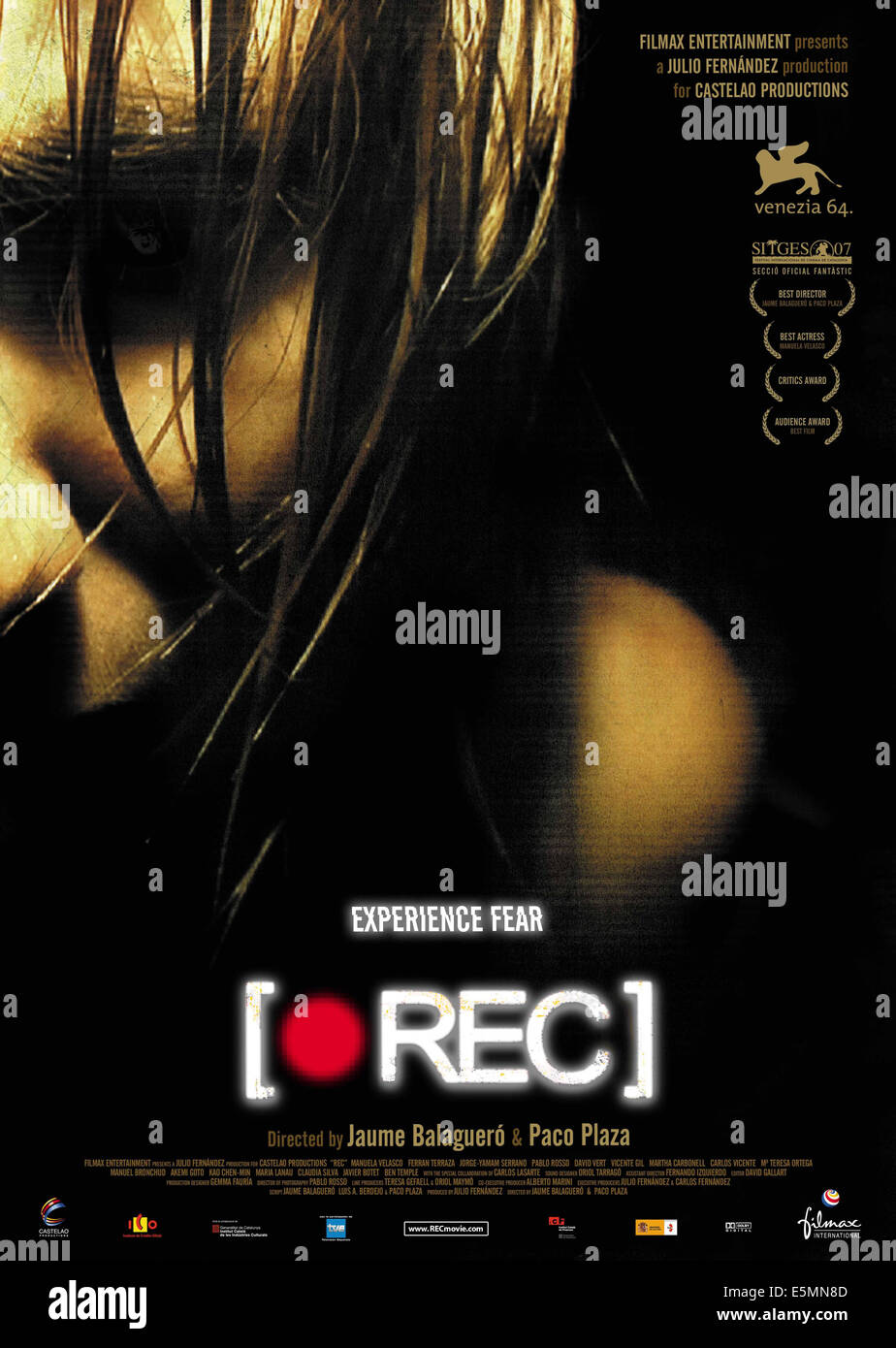 REC, (aka [REC]), international poster art, 2007. ©Filmax/Courtesy Everett Collection Stock Photo