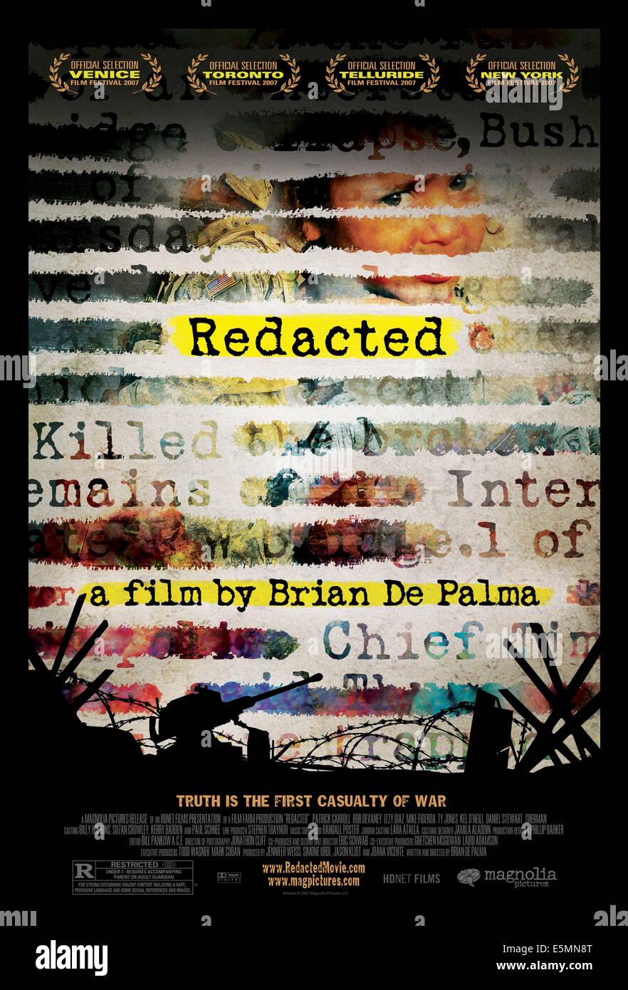 REDACTED, US poster art, 2007, ©Magnolia Pictures/courtesy Everett Collection Stock Photo