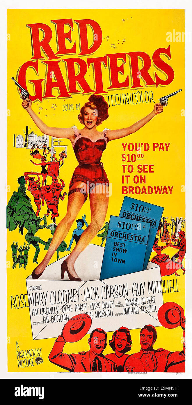 RED GARTERS, US poster art, Rosemary Clooney, 1954 Stock Photo