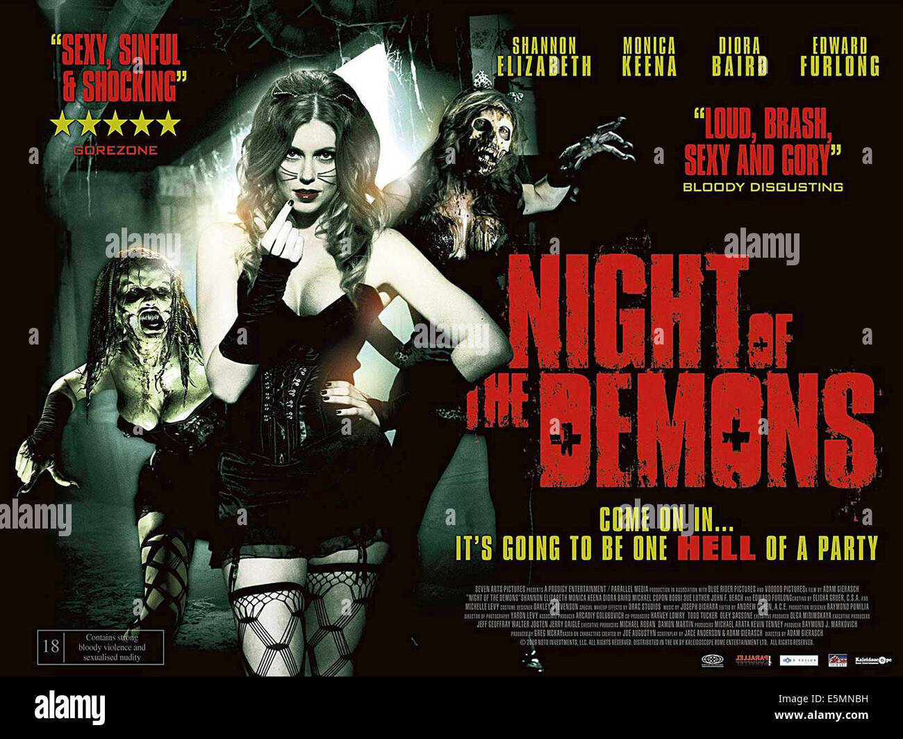 NIGHT OF THE DEMONS, British poster art, Diora Baird, 2009. ©Seven Arts Pictures/Courtesy Everett Collection Stock Photo