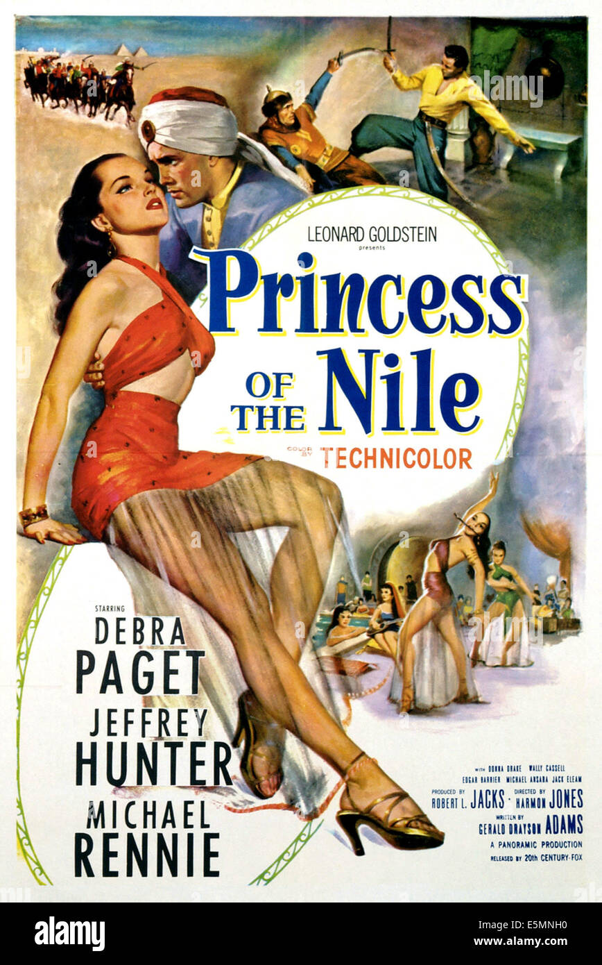 PRINCESS OF THE NILE, Debra Paget (left), 1954. Stock Photo