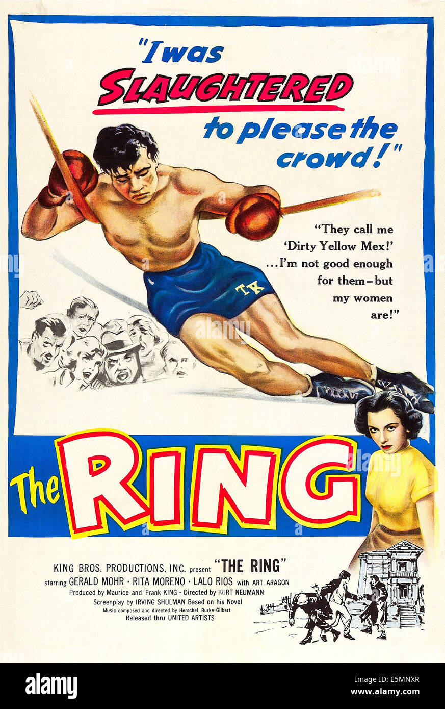 THE RING US poster art,Lalo Rios, Rita Moreno,1952. Stock Photo