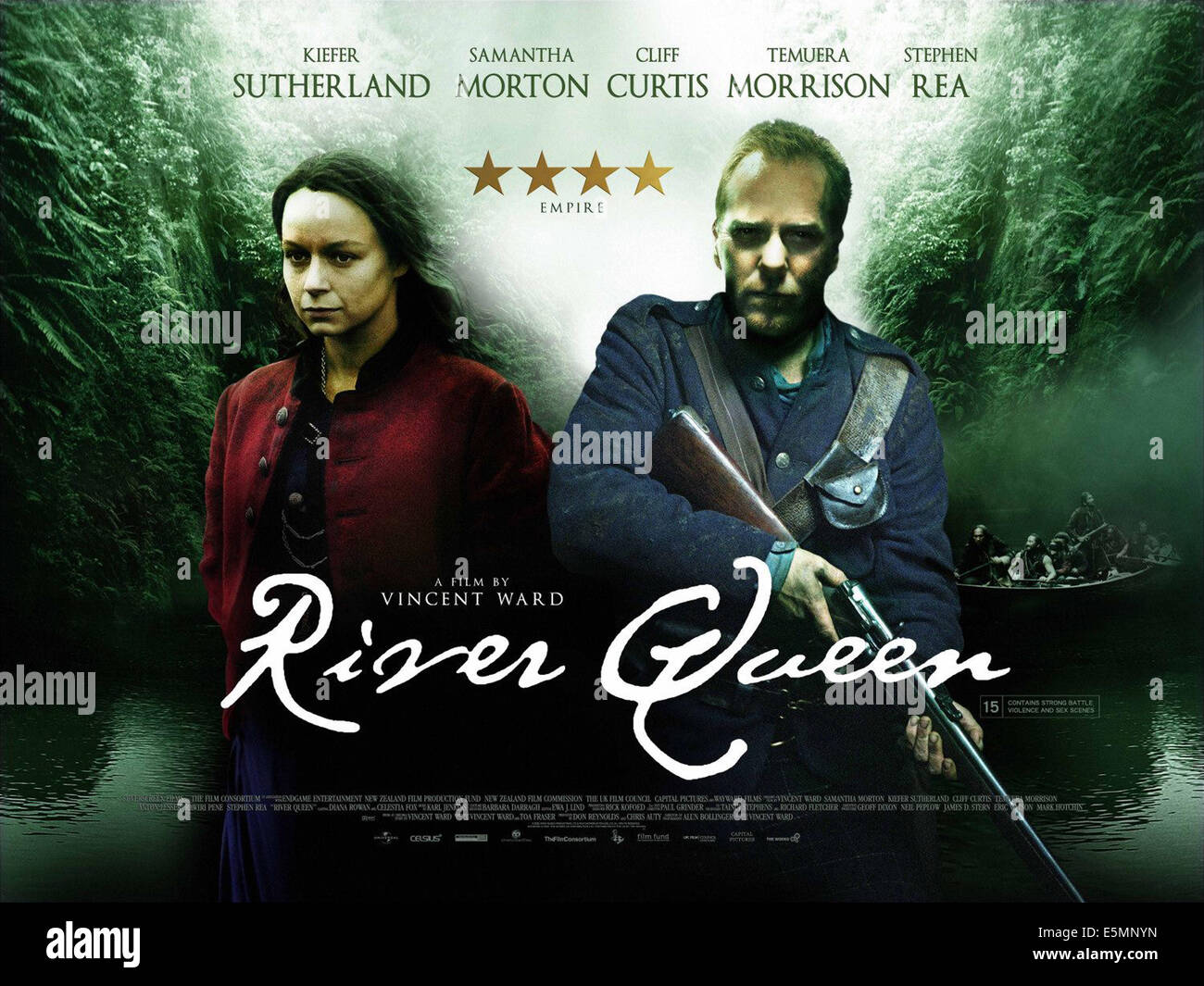 THE RIVER QUEEN, from left: Samantha Morton, Kiefer Sutherland, 2005, TM & (c) 20th Century-Fox Film Corp.    All Rights Stock Photo