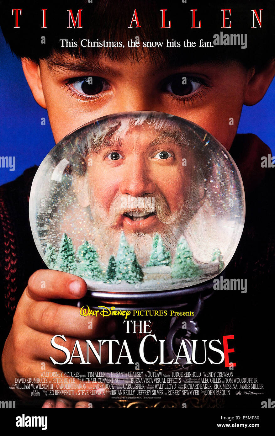 THE SANTA CLAUSE, US advance poster art, from left: Eric Lloyd, Tim Allen, 1994. ©Buena Vista/courtesy Everett Collection Stock Photo