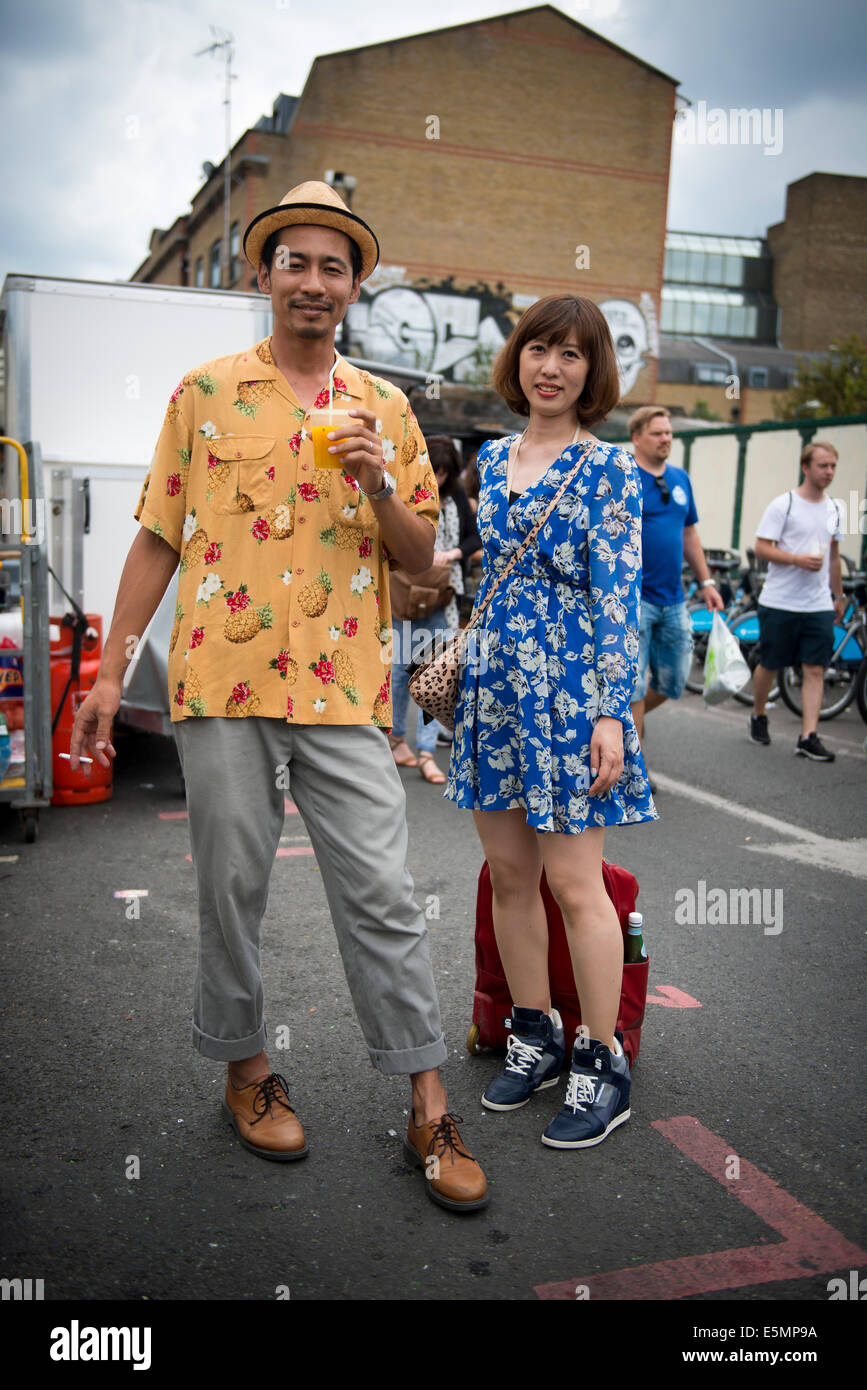 Street Fashion portrait, Brick Lane East London, UK 2014 Stock Photo