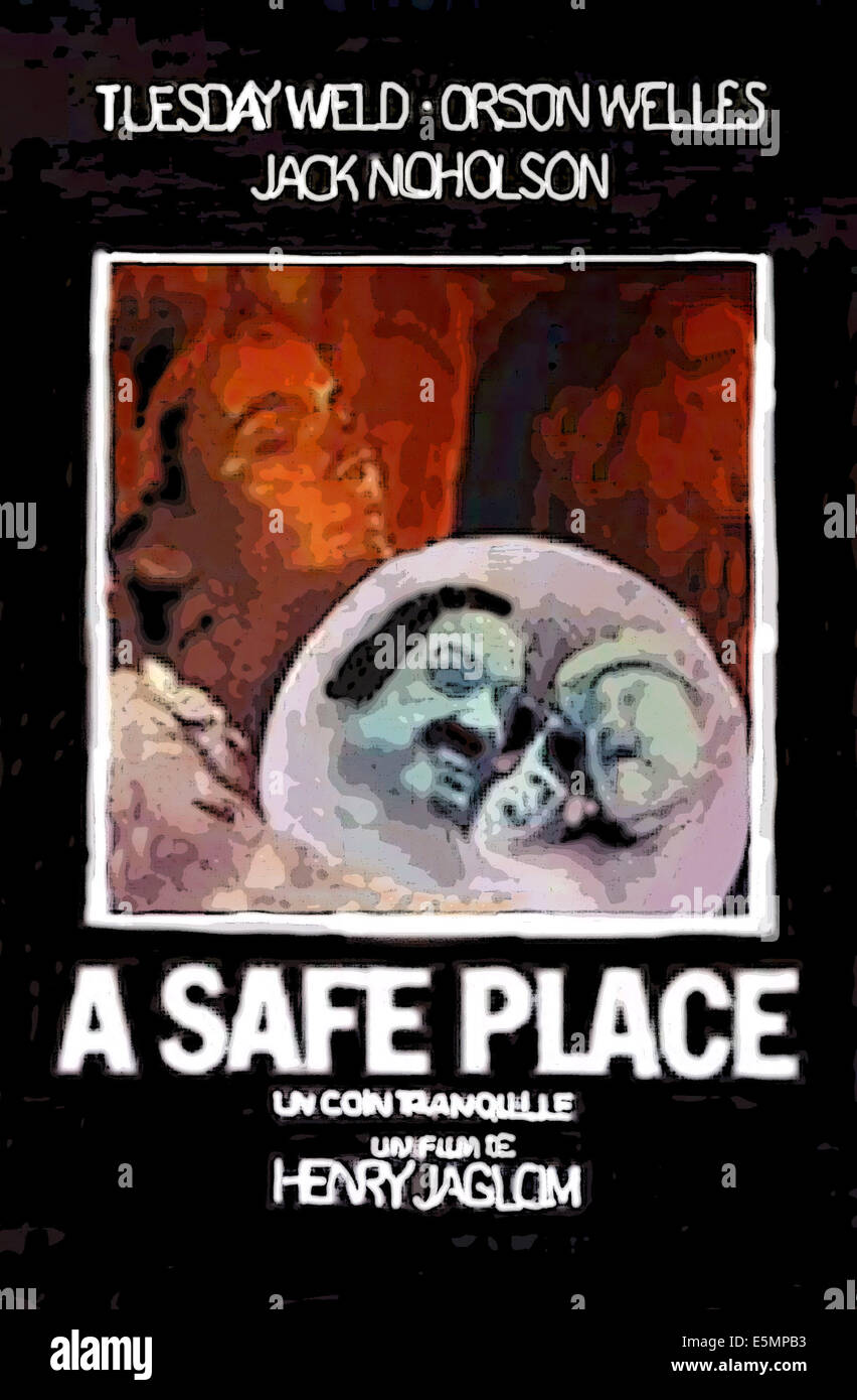 A SAFE PLACE, from left Tuesday Weld, Jack Nicholson, Orson Welles
