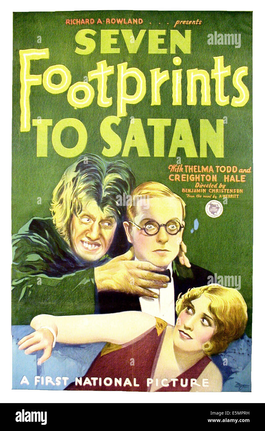 SEVEN FOOTPRINTS TO SATAN, US poster art, from left Sheldon Lewis