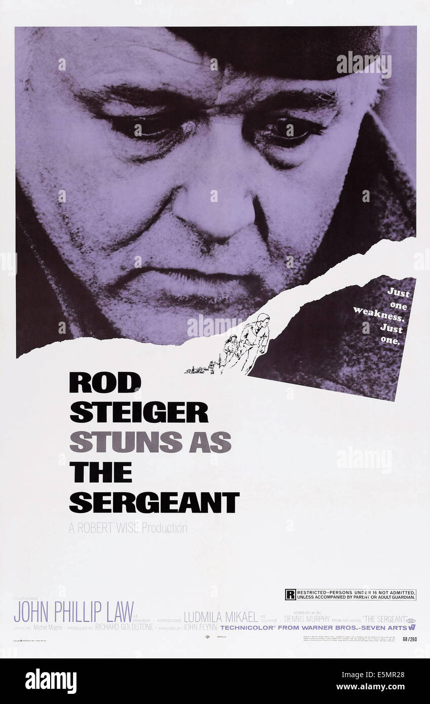 THE SERGEANT, US poster art, Rod Steiger, 1968 Stock Photo