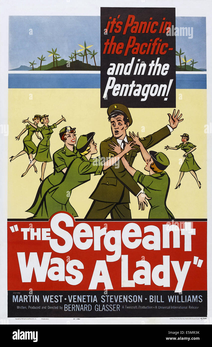 THE SERGEANT WAS A LADY, US poster art, 1961 Stock Photo