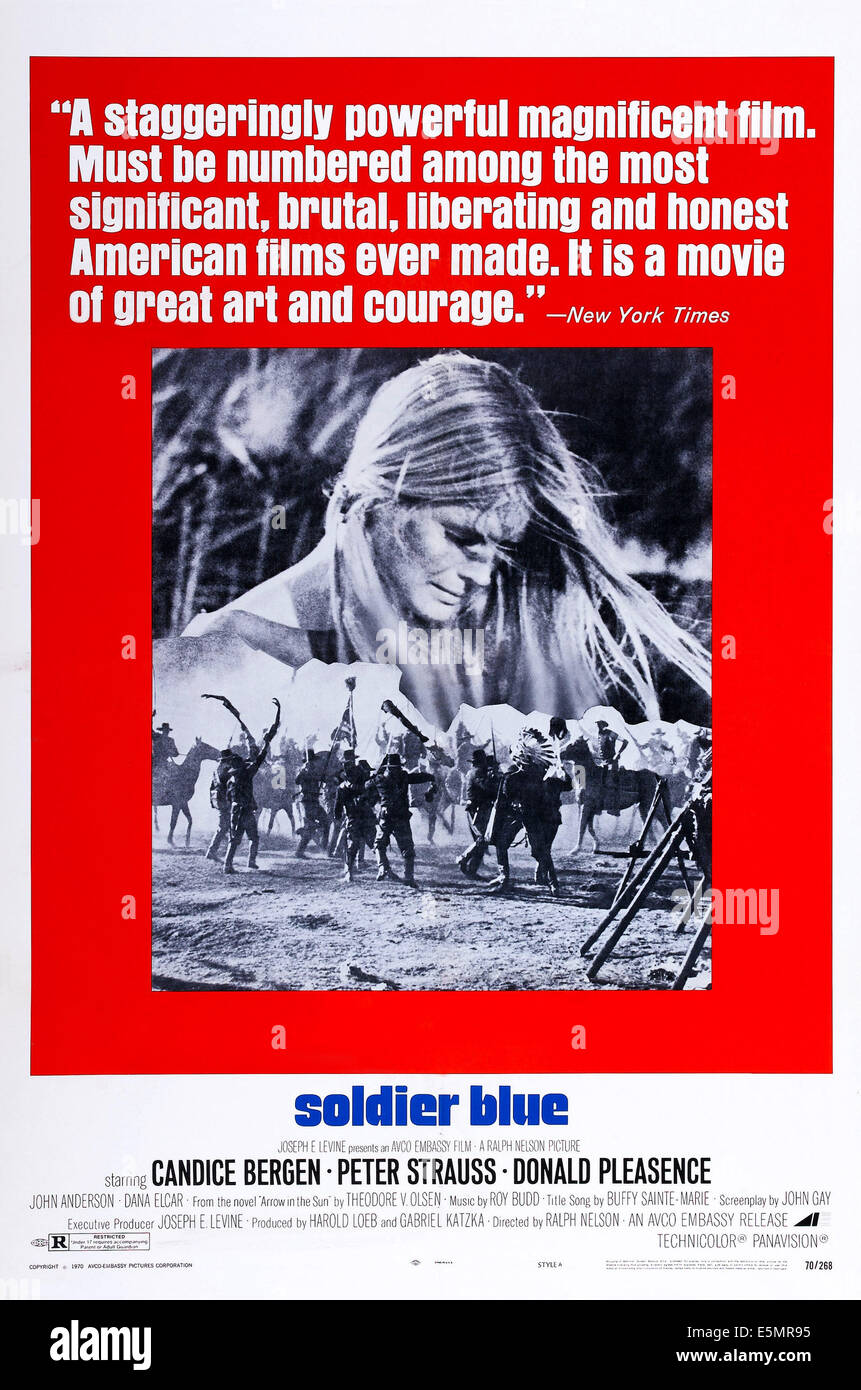 SOLDIER BLUE, US poster, Candice Bergen, 1970 Stock Photo