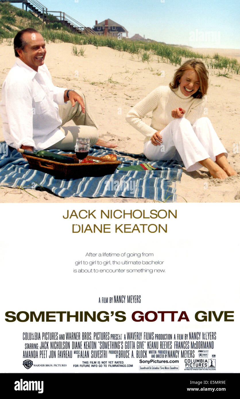 SOMETHING'S GOTTA GIVE, Jack Nicholson, Diane Keaton, 2003, (c) Columbia/courtesy Everett Collection Stock Photo