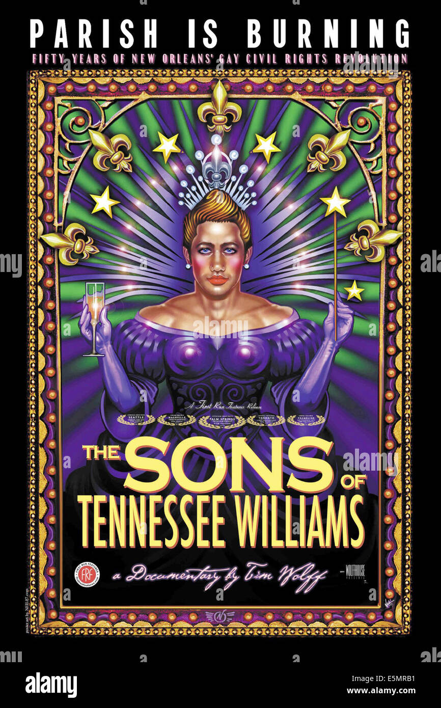 THE SONS OF TENNESSEE WILLIAMS, US poster art, 2010, ©First Run Features/courtesy Everett Collection Stock Photo