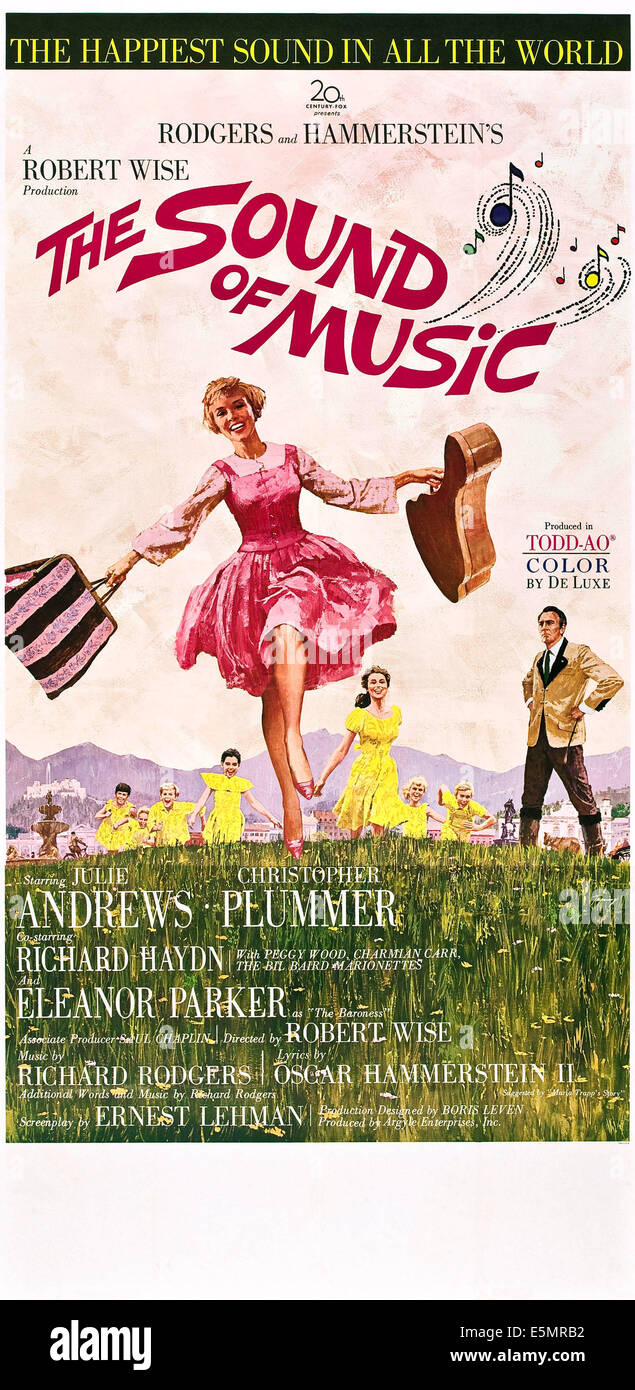 THE SOUND OF MUSIC, Australian poster, Julie Andrews, Christopher Plummer (far right), 1965. TM and Copyright © 20th Stock Photo