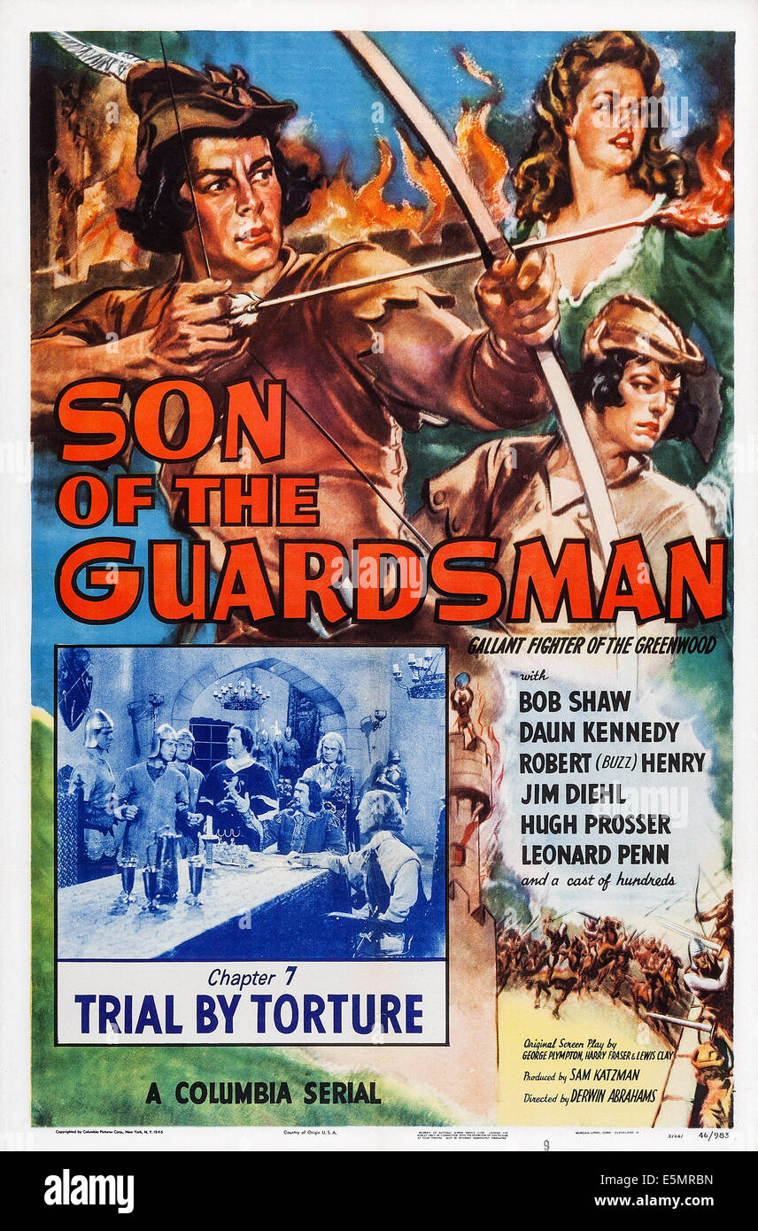 SON OF THE GUARDSMAN, US poster, from left Bob Shaw, Daun Kennedy (rop), Robert 'Buzz' Henry