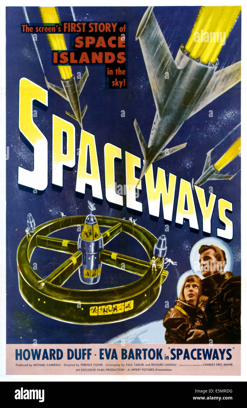 SPACEWAYS, Eva Bartok, Howard Duff, 1953. Stock Photo