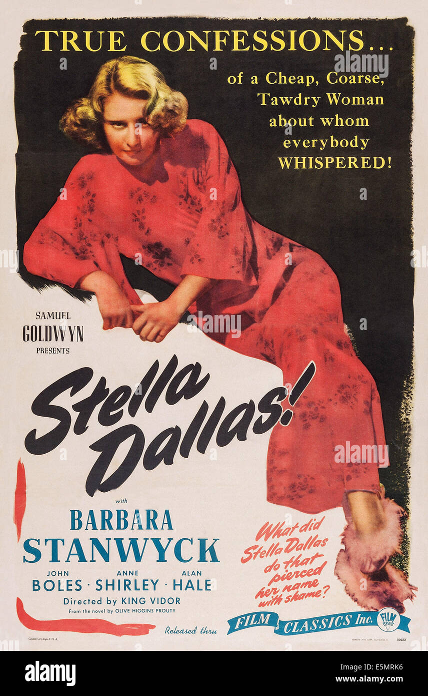 STELLA DALLAS, Barbara Stanwyck on poster art, 1937 Stock Photo - Alamy
