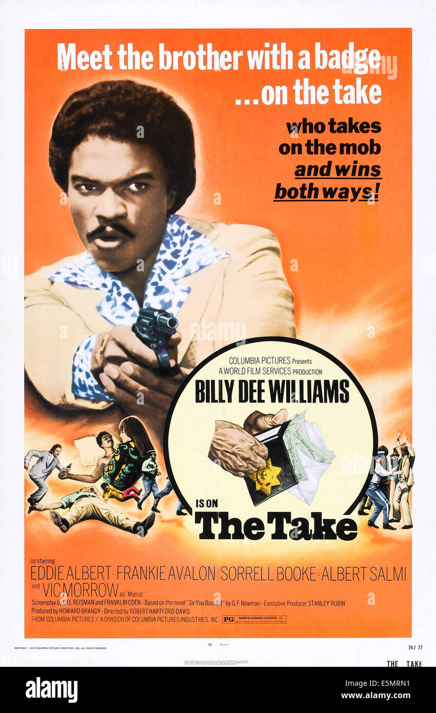 THE TAKE, US poster, Billy Dee Williams, 1974 Stock Photo