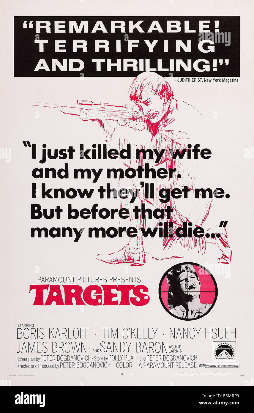 TARGETS, US poster, Tim O'Kelly (top), 1968 Stock Photo