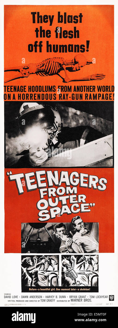 TEENAGERS FROM OUTER SPACE, US poster art, 1959 Stock Photo