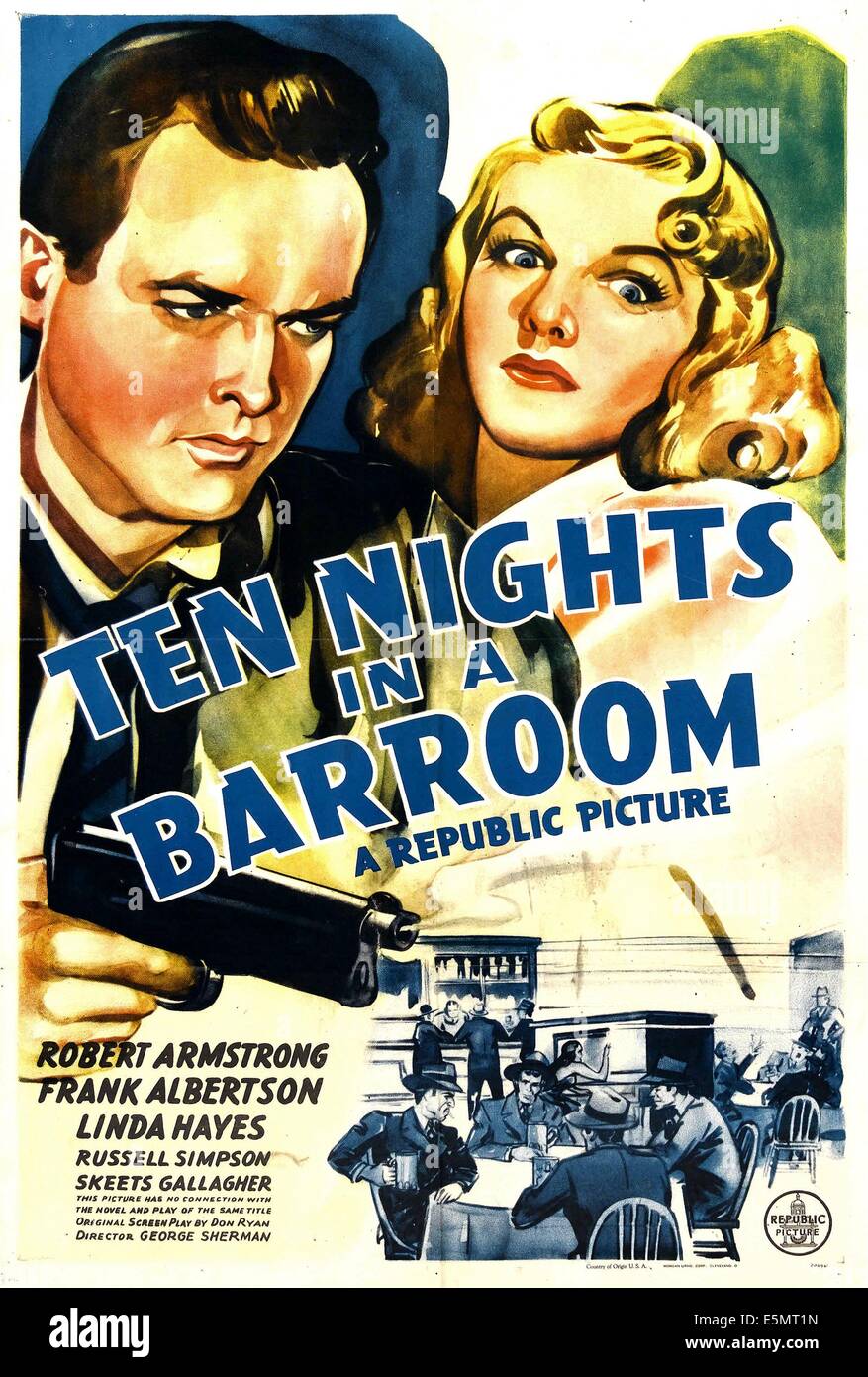 TEN NIGHTS IN A BARROOM, from left: Robert Armstrong, Linda Hayes, 1931. Stock Photo
