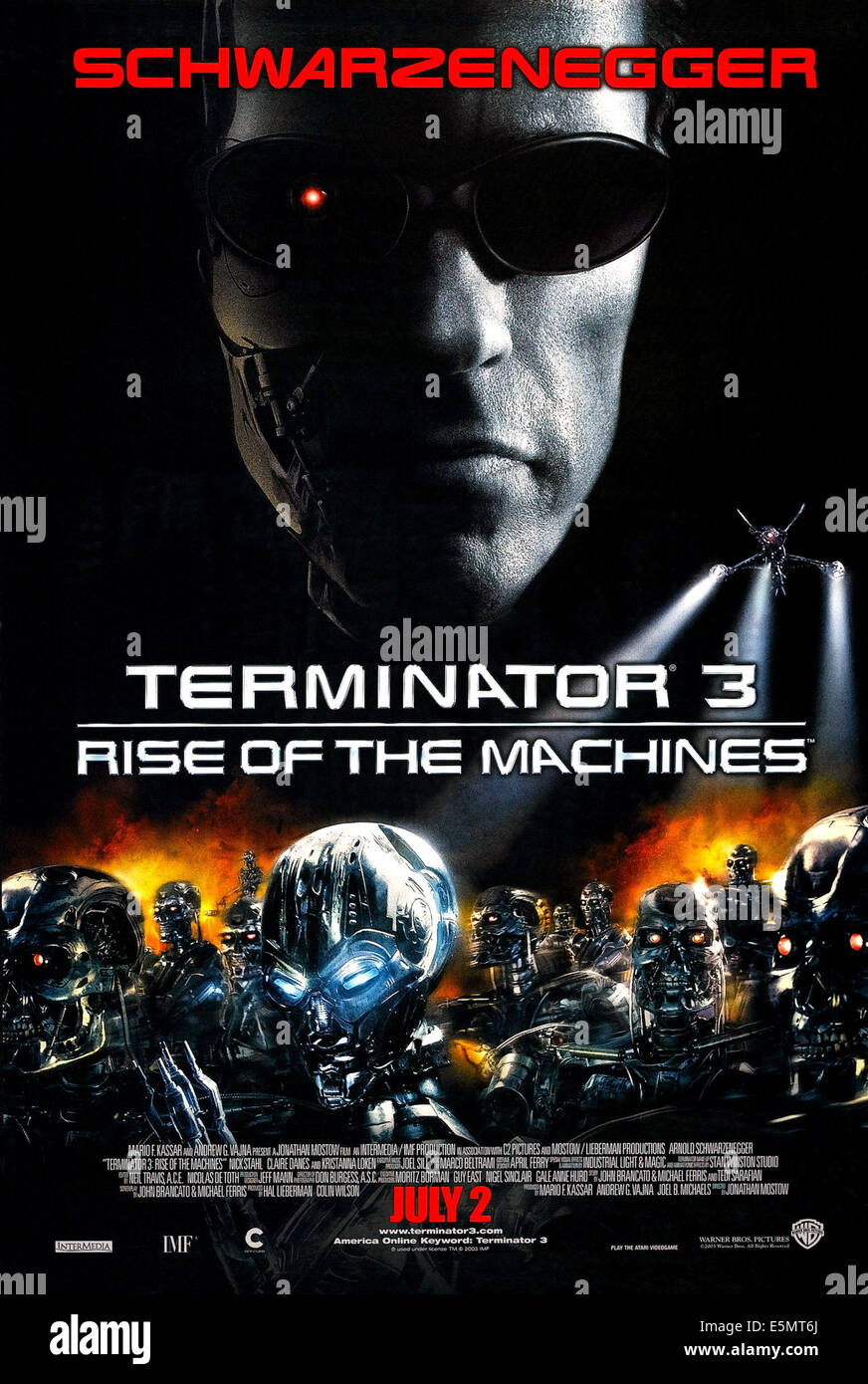 TERMINATOR 3: RISE OF THE MACHINES, Arnold Schwarzenegger, 2003. ©Warner Bros./courtesy Everett Collection Stock Photo