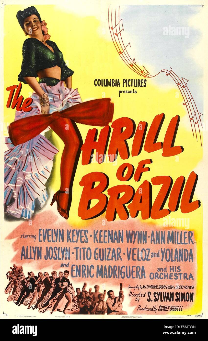 THE THRILL OF BRAZIL, US poster, Evelyn Keyes, 1946 Stock Photo