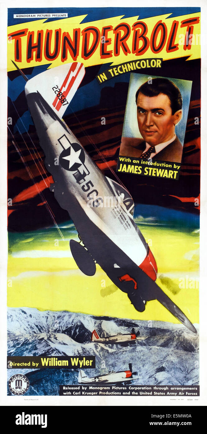 THUNDERBOLT, US poster, James Stewart, 1947 Stock Photo