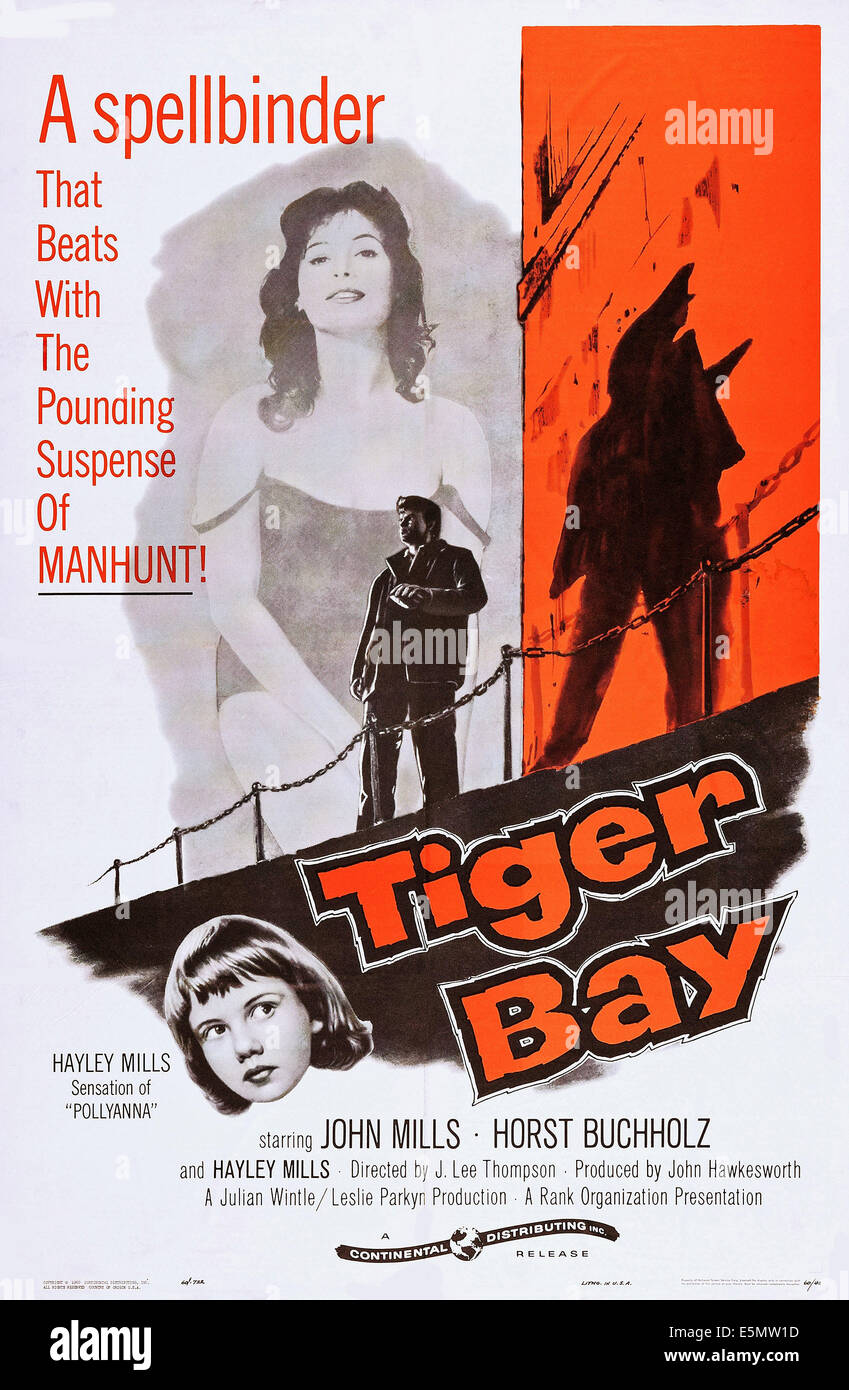 TIGER BAY, (aka MYSTERY AT TIGER BAY), US poster art, from top Yvonne